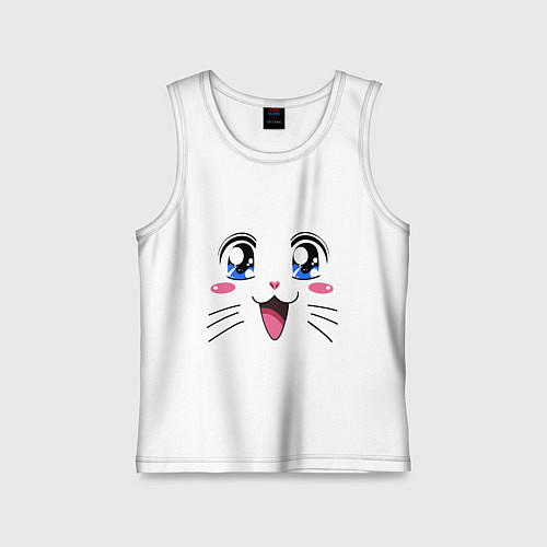 Детская майка Японская кошечка / Белый – фото 1