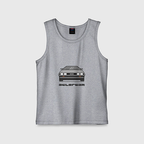 Детская майка DeLorean / Меланж – фото 1