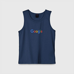 Майка детская хлопок Google, цвет: тёмно-синий