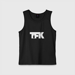 Майка детская хлопок TFK: White Logo, цвет: черный