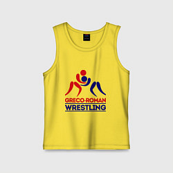 Майка детская хлопок Greco-roman wrestling, цвет: желтый