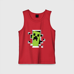 Майка детская хлопок Crash Minecraft, цвет: красный