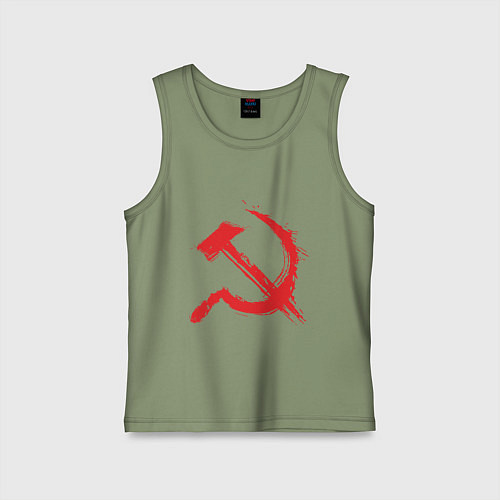 Детская майка Cерп и молот / Авокадо – фото 1