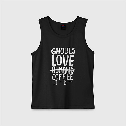 Детская майка Ghouls Love Coffee / Черный – фото 1