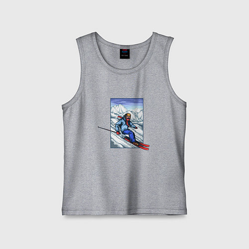 Детская майка Лыжный Спорт / Меланж – фото 1