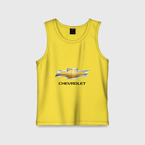 Детская майка Chevrolet логотип / Желтый – фото 1