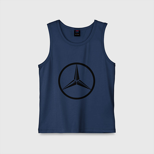 Детская майка Mercedes-Benz logo / Тёмно-синий – фото 1