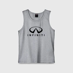 Майка детская хлопок Infiniti logo, цвет: меланж