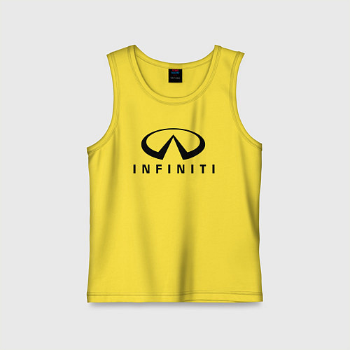 Детская майка Infiniti logo / Желтый – фото 1