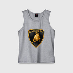 Майка детская хлопок Lamborghini logo, цвет: меланж