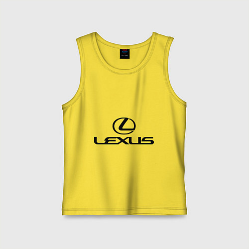 Детская майка Lexus logo / Желтый – фото 1