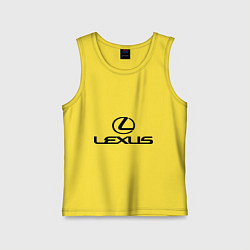 Майка детская хлопок Lexus logo, цвет: желтый