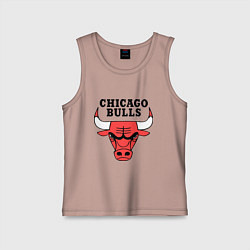 Майка детская хлопок Chicago Bulls, цвет: пыльно-розовый