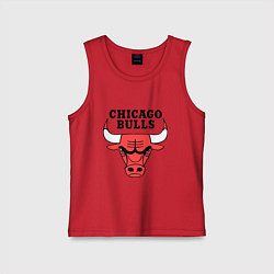 Майка детская хлопок Chicago Bulls, цвет: красный