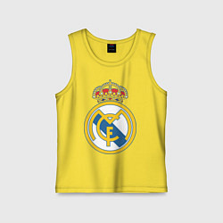 Майка детская хлопок Real Madrid FC, цвет: желтый
