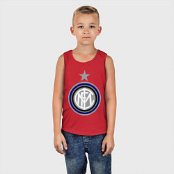 Майка детская хлопок Inter FC, цвет: красный — фото 2