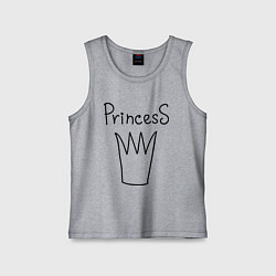 Майка детская хлопок PrincesS picture, цвет: меланж