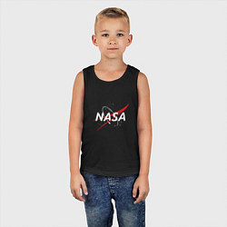 Майка детская хлопок NASA: Space Arrow, цвет: черный — фото 2