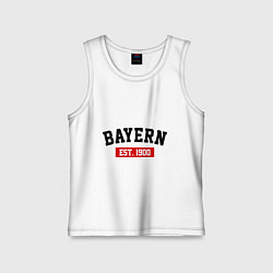 Майка детская хлопок FC Bayern Est. 1900, цвет: белый