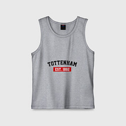 Майка детская хлопок FC Tottenham Est. 1882, цвет: меланж