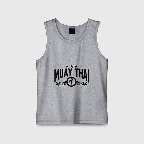 Детская майка Muay thai boxing / Меланж – фото 1