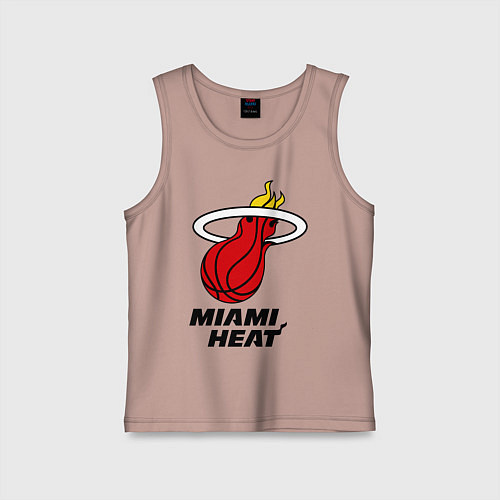 Детская майка Miami Heat-logo / Пыльно-розовый – фото 1