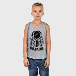 Майка детская хлопок Predator Mask, цвет: меланж — фото 2