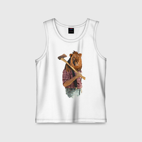 Детская майка Lion lumberjack / Белый – фото 1