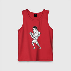 Майка детская хлопок Tony Ferguson art, цвет: красный