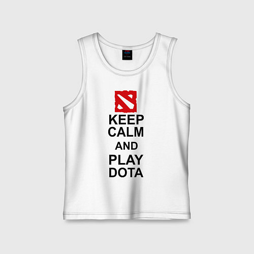 Детская майка Keep Calm & Play Dota / Белый – фото 1