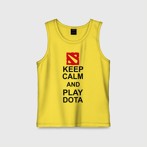 Детская майка Keep Calm & Play Dota / Желтый – фото 1