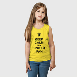 Майка детская хлопок Keep Calm & United fan, цвет: желтый — фото 2