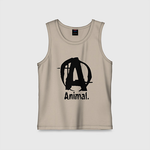 Детская майка Animal Logo / Миндальный – фото 1