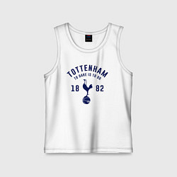 Майка детская хлопок FC Tottenham 1882, цвет: белый