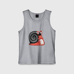 Майка детская хлопок Боевая улитка, цвет: меланж