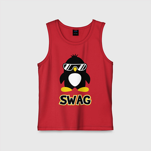 Детская майка SWAG Penguin / Красный – фото 1