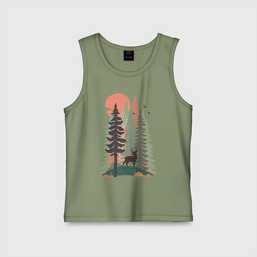 Детская майка Forest Adventure / Авокадо – фото 1