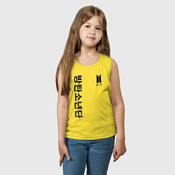 Майка детская хлопок BTS Korea, цвет: желтый — фото 2