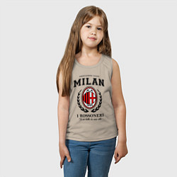Майка детская хлопок Milan: I Rossoneri, цвет: миндальный — фото 2