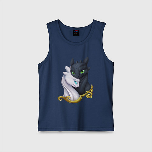 Детская майка Дневная и ночная фурия / Тёмно-синий – фото 1