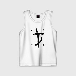 Майка детская хлопок DOOM Slayer, цвет: белый