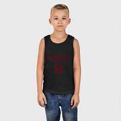 Майка детская хлопок Harvard University, цвет: черный — фото 2