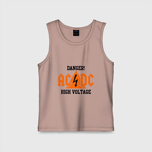 Детская майка AC/DC: High Voltage / Пыльно-розовый – фото 1