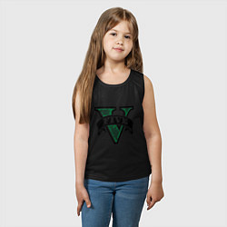 Майка детская хлопок GTA V: Logo, цвет: черный — фото 2