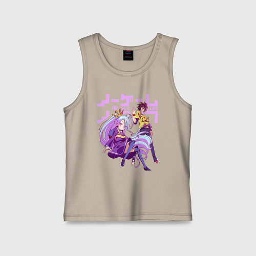 Детская майка No Game No Life / Миндальный – фото 1