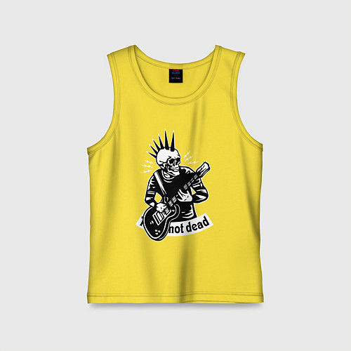 Детская майка Punks not dead - motto / Желтый – фото 1