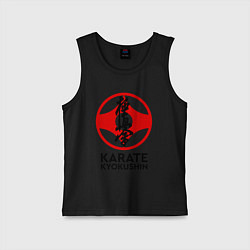 Майка детская хлопок Karate Kyokushin, цвет: черный