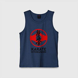 Майка детская хлопок Karate Kyokushin, цвет: тёмно-синий