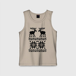 Детская майка Узор с оленями