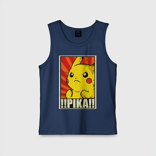 Детская майка Pikachu: Pika Pika / Тёмно-синий – фото 1